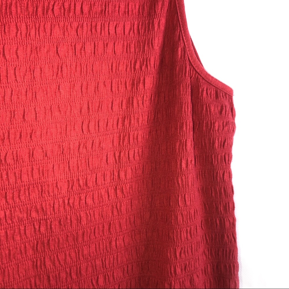 Charter Club Sleeveless Stretchy Tank Red/Orange - Picture 3 of 3